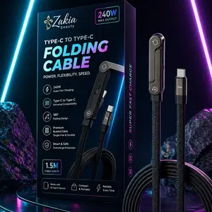 Zakia Beauty foldable Charger and holder type-C