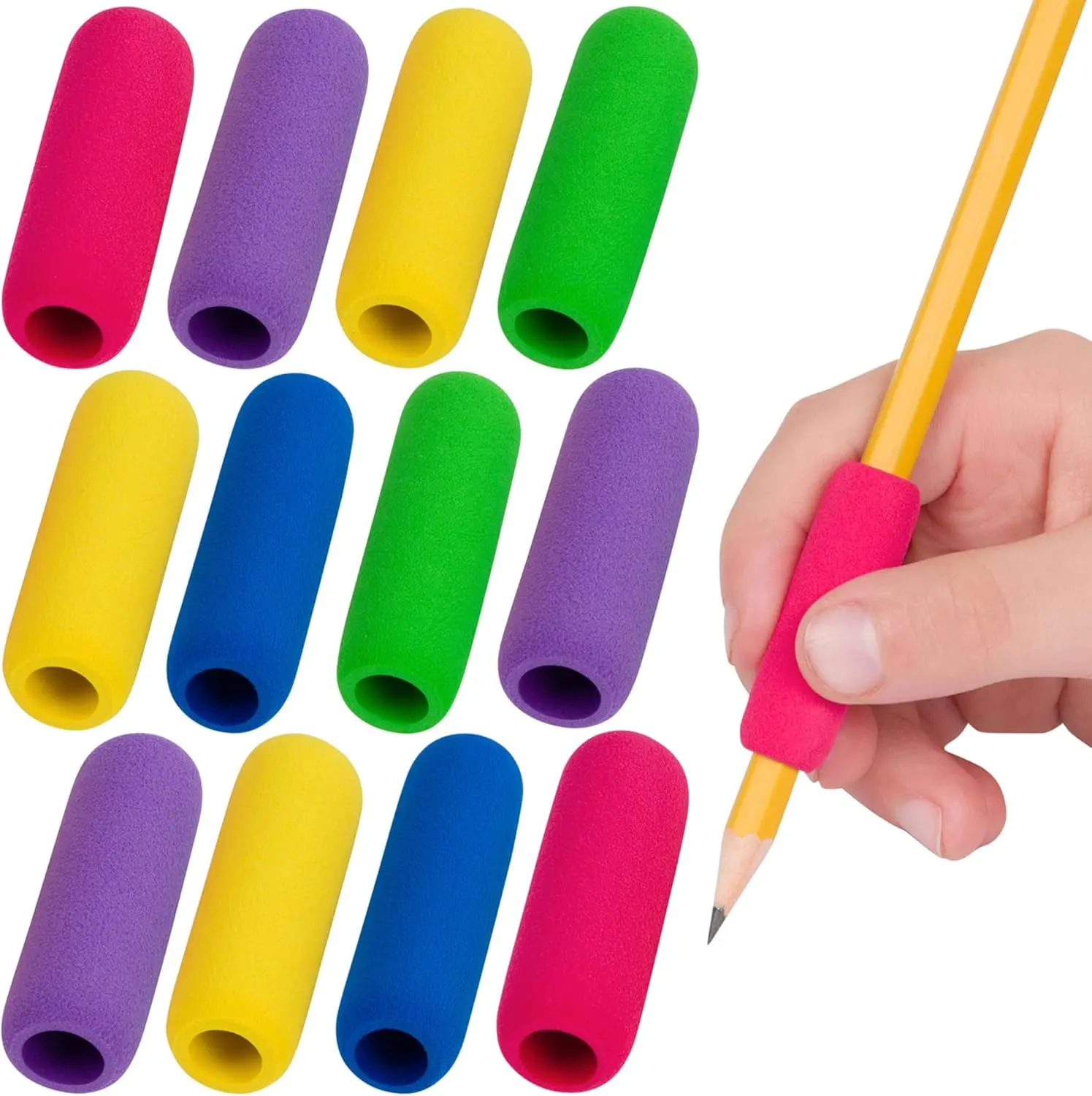 Foam Pencil Grip, 12 Pack