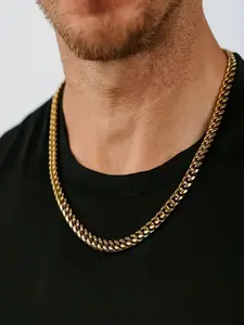 1pc Hot Classic Stainless Steel Chain Necklace For Men