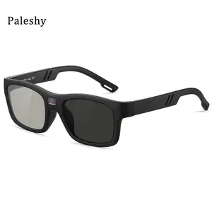 Paleshy Smart 0.1s Photochromic Polarized Sunglasses – Lightweight Square UV Protection Eyewear for Men & Women, Outdoor Color-Changing Safety Glasses