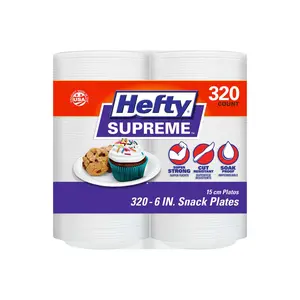 Hefty Supreme Foam Disposable Snack Plates, 6" (320 ct.)