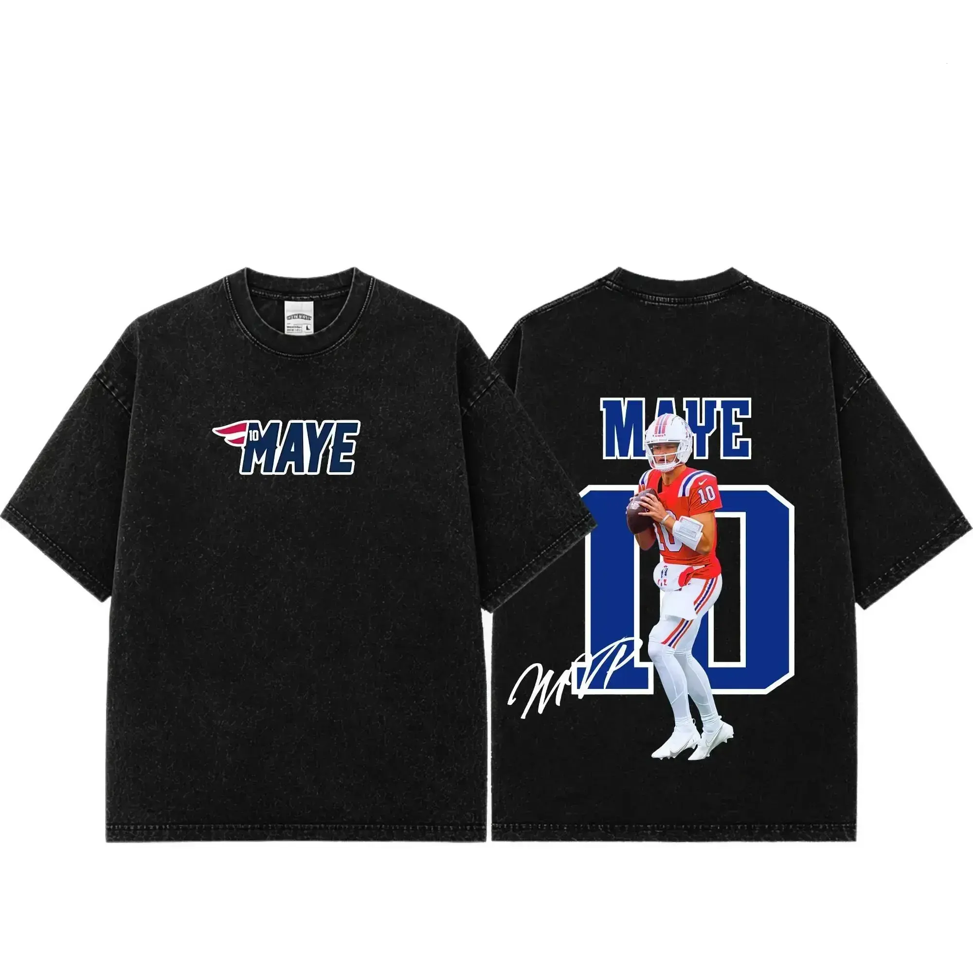 Unisex Drake Maye T-Shirt, Heavyweight Vintage Graphic Tee, Maye Fact Football Shirt, Sunday Football Game Day Outfit