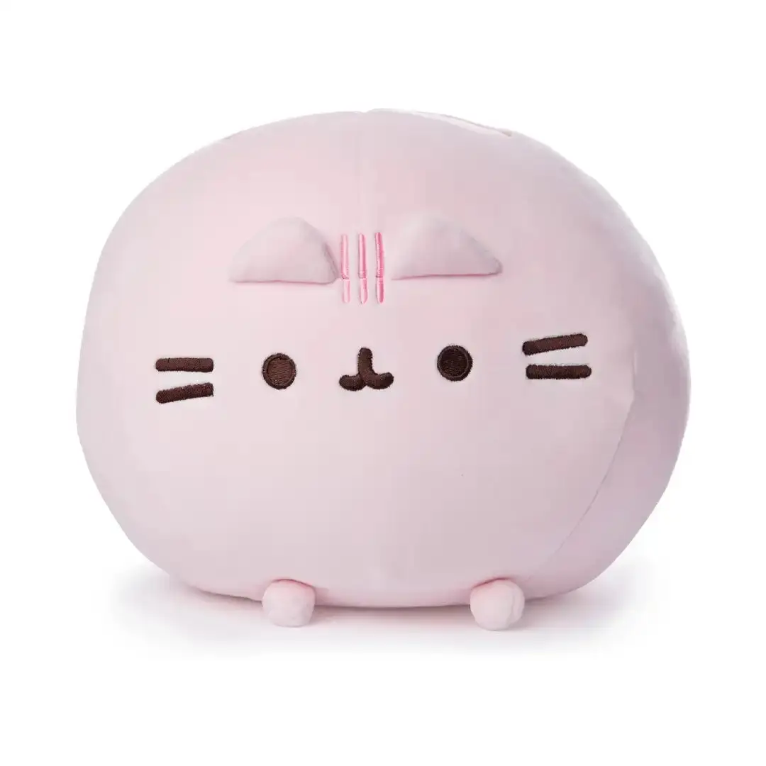GUND Pusheen Squisheen Pink 11" Squishable Stuffed Toy - Kawaii Aesthetic, Round Shape, Soft Fabric, Stress Relief Toy for Cozy Reading Nook