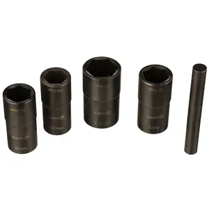 LT1230 – 5 Pc. 1/2″ Drive Dual Sided Socket Lug Nut Removal Kit w/ Pouch