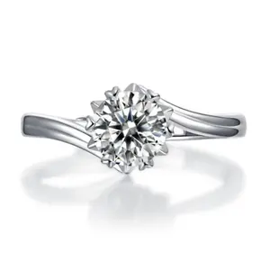 [vvjewelry] vv1127 1CT $19.99 free shipping  Moissanite diamond 925 sterling silver ring