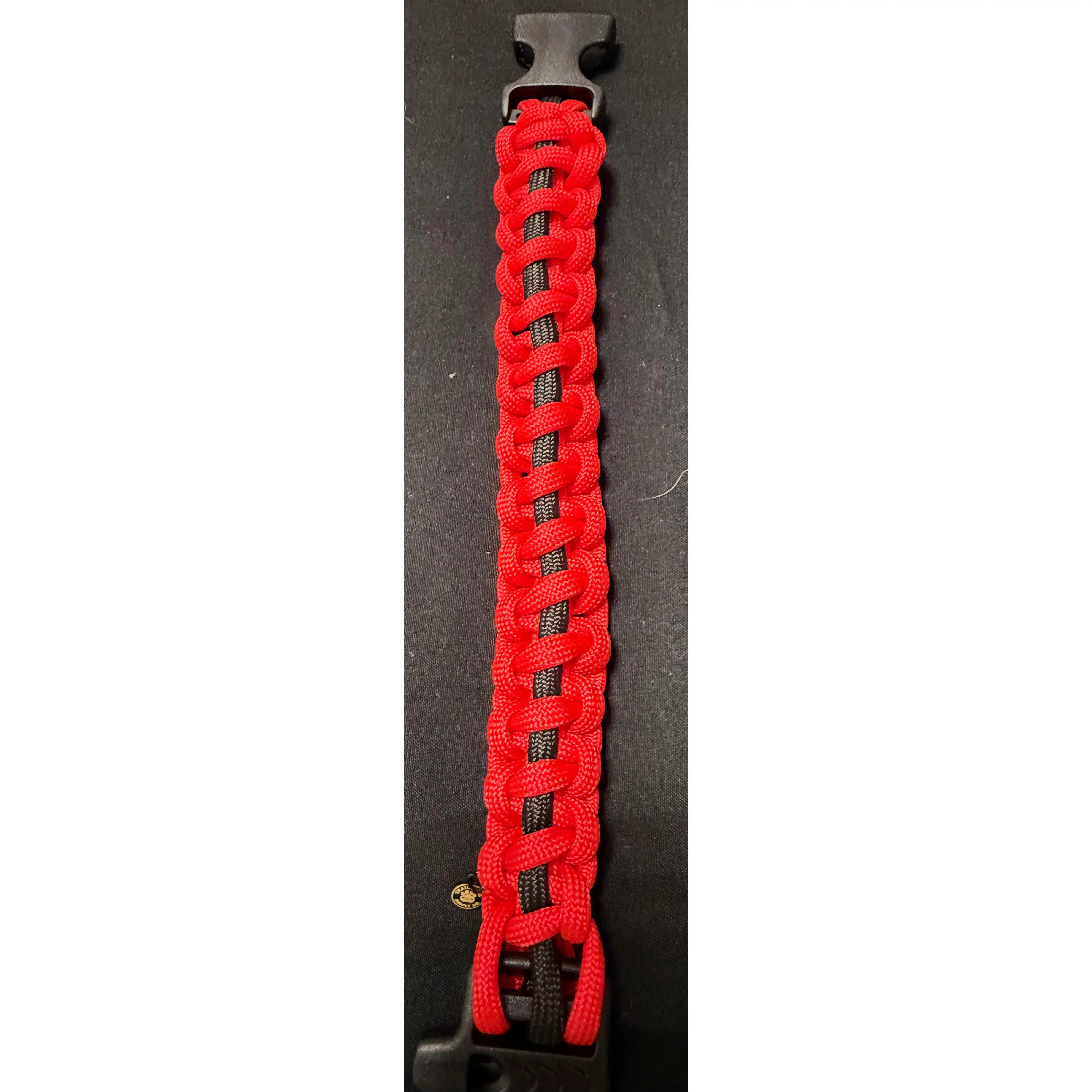 Red & Black Paracord Bracelet | Trail Paws Adventure Band