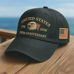 USA 250th Anniversary Classic Wash Cap, Anniversary Gift, Gift For Dad, Heritage Style Perfect for Hiking, Camping, and Weekend Trips