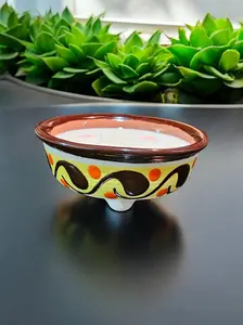 Salsa Bowl Collection, Brown and Yellow Barro Candle