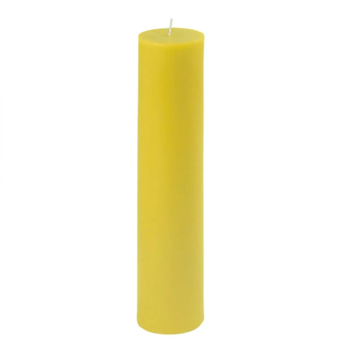 212 MAIN 2-Pack 9 in. Yellow Hand-Poured Pillar Candles, 51-Hour Burn Time, Outdoor Lighting and Camping Decoration