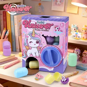 Children's Unicorn themed Mini Capsule Toy Machine, 1 set of cute Twist Egg Machine Toys, DIY Fun Twist Egg Puzzle Toy Gift for Girls, Surprise Twist Egg Catcher Toy Blind Box Surprise Doll Set, suitable for Christmas blind boxes for 8 years old and above