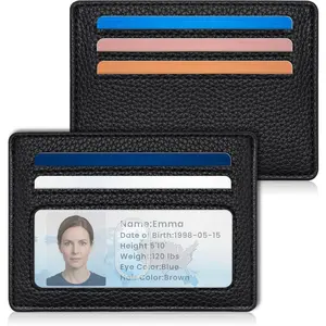 Airkit Small Credit Card Holder for Women, Slim RFID Blocking Wallet, Mini Tiny Thin Pocket Wallet, Gift for Ladies, Black
