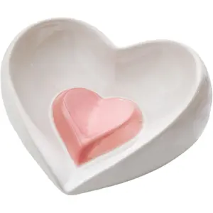 Heart Shaped Soap Dish, Ceramic Soap Holder, Heart Soap Bar Dish, Shower Soap Case, Fashionable Soap Dish, Heart Soap Container, Ceramic Soap Case, Decorative Heart Shaped Soap Holder for Shower