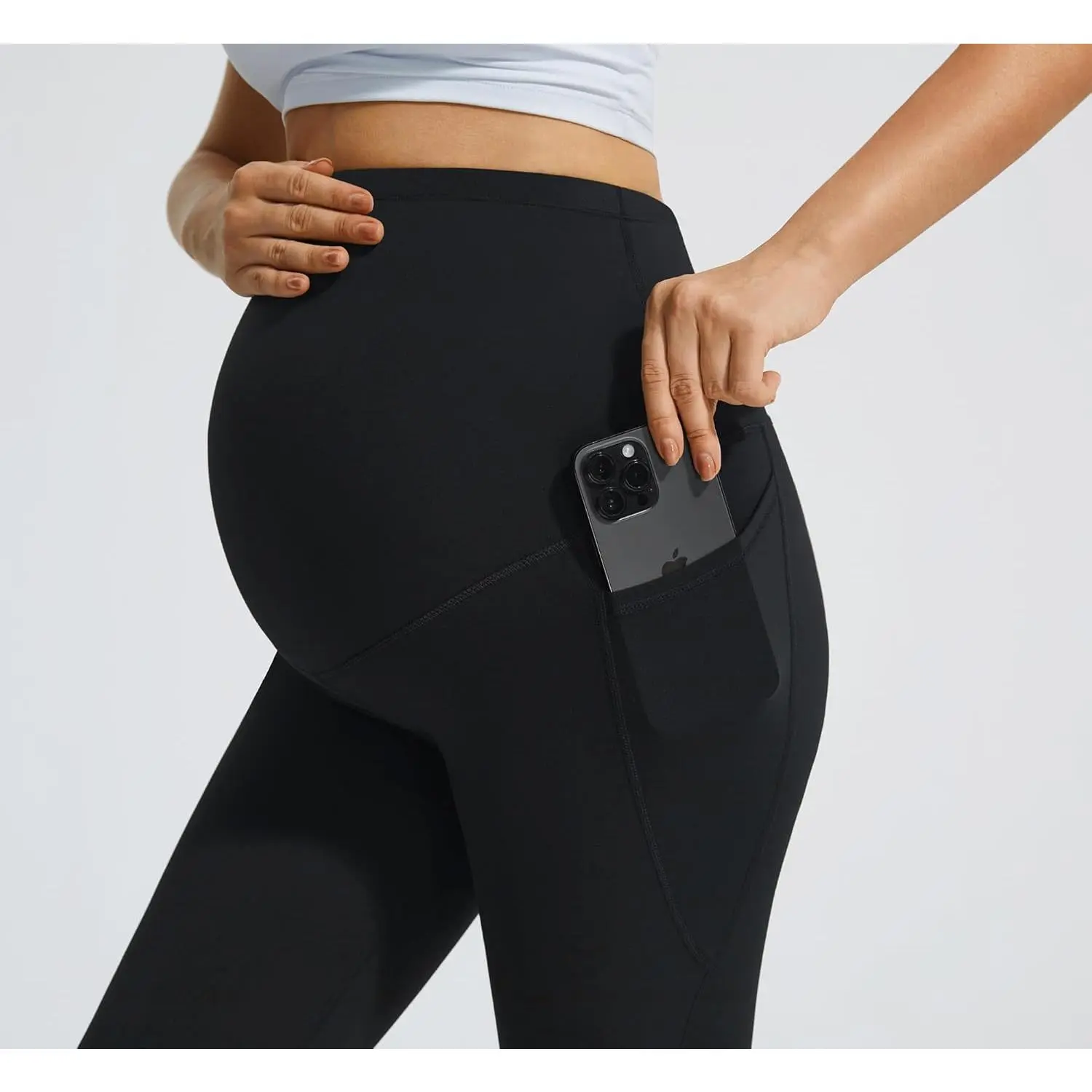 Smooth Feeling Flare Maternity Leggings Over The Belly with Pockets Soft Bootcut Pregnancy Yoga Pants, maternity flare, everyday comfort, Maternity Over-Belly Workout Leggings, yoga workout pregnancy pant, bump friendly clothes