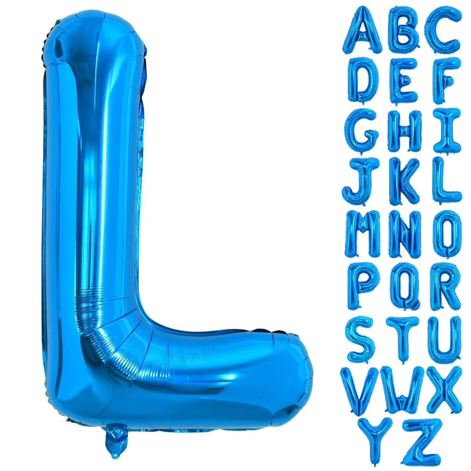 40 Inch Large Blue Letter L Balloon - Giant Alphabet Foil Mylar For 2026 Graduation Birthday Party, Anniversary, New Year, Graduation Supplies Decorations