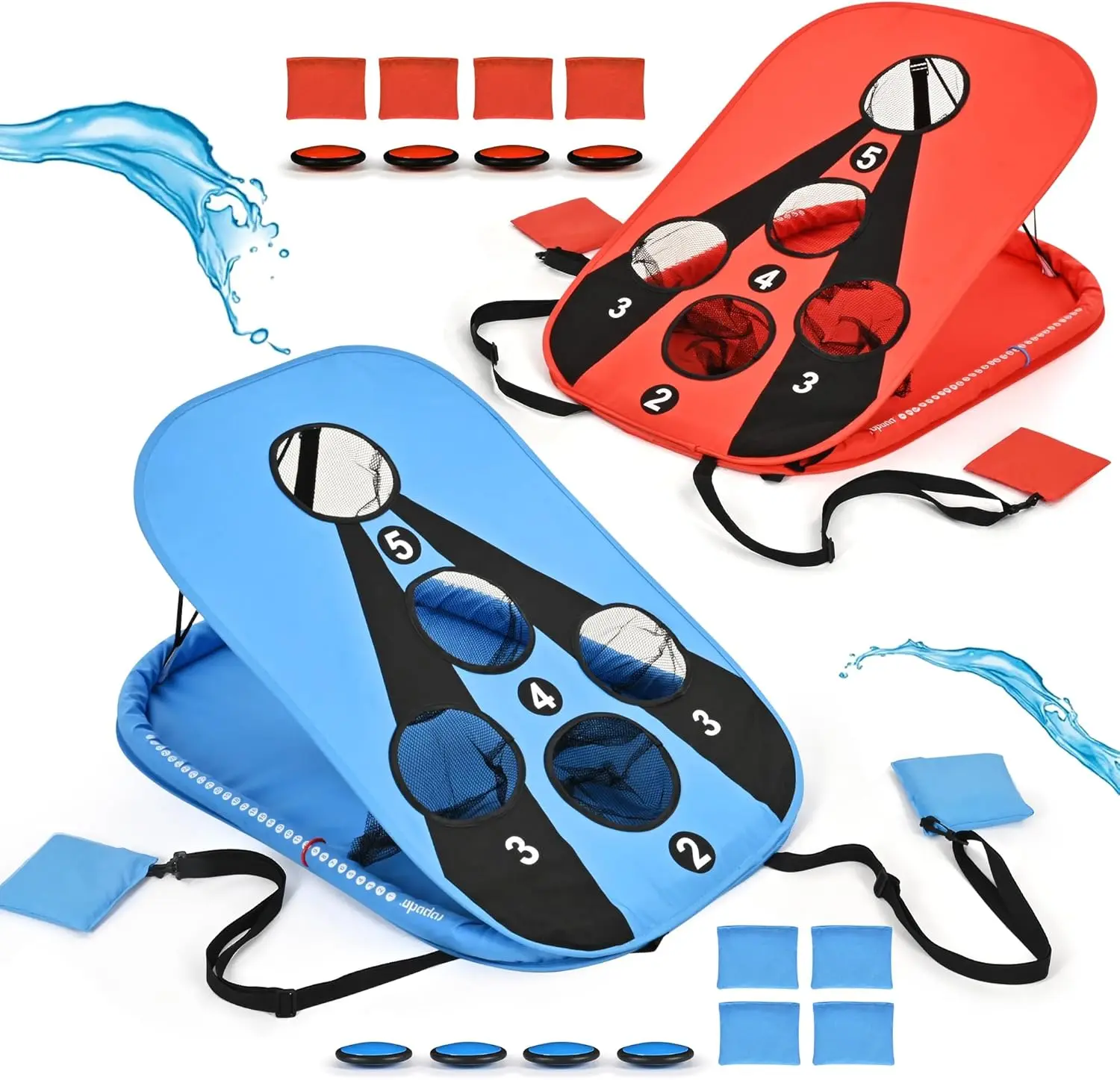 Pool Cornhole Board Set, 3Ft X 2Ft Corn Hole Games for Adults, Cornhole Set Floating, Pool Games for Adults, Water and Land Dual-Purpose, Easy Setup, Beach Toys for Family, Beach/Lawn Toys ropoda