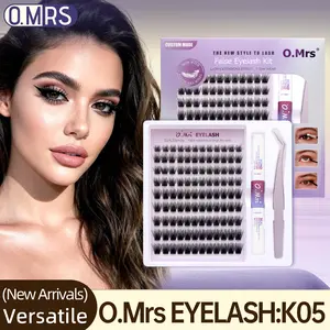 O.MRS K05 False Eyelash Kit – All-in-1 Cluster Lashes, 7-Day Wear, Natural Look, Soft & Lightweight, Bond & Seal Included, Easy Apply
