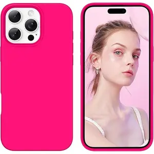 Compatible Silicone Case for iPhone 16 Pro - Soft Gel Rubber, Shockproof Protective Cushion Texture Cover, Durable Protection Protector - Casing