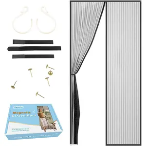 Fiberglass High-Density Screen Door Mesh,Size to 38 x 83 Inch Black,Keeps Mosquitos and Bugs Out Screen Door,Retractable Door Screen Closure for Home Doorway