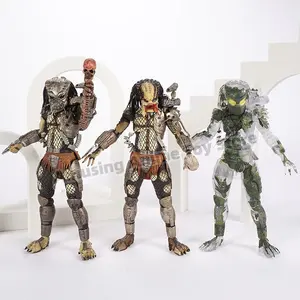 Classic Movie Predator 30th Anniversary Jungle Hunter Unmasked / Jungle Hunter Masked / Jungle Demon PVC Action Figure Toy