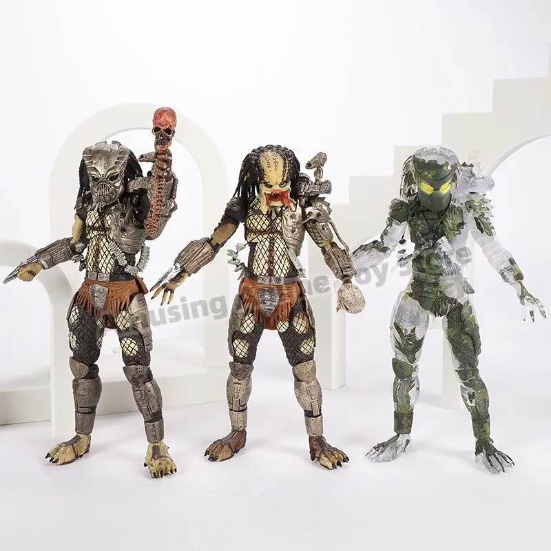 Classic Movie Predator 30th Anniversary Jungle Hunter Unmasked / Jungle Hunter Masked / Jungle Demon PVC Action Figure Toy