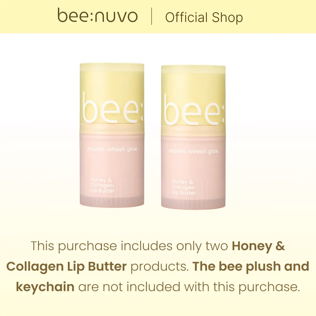beenuvo Honey & Collagen Lip Butter Duo – 2-Pack Deep Moisture Lip Balm | 13g Each