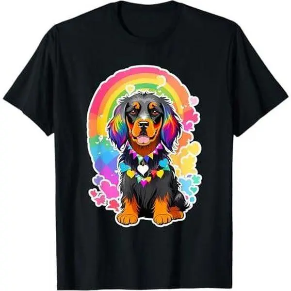 Gay Pride Flag Gordon Setter Dog Lover Rainbow Pride Month T-Shirt