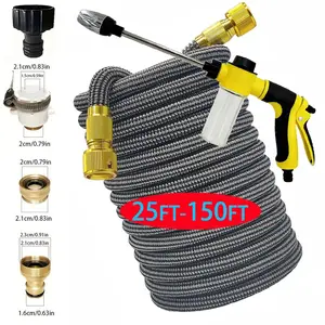 Expandable Hose Pipe, Soft Water Gun, Foam Spray Nozzle, Garden Yard Gardening Sprinkler, Watering Plants, Outdoor Use, Soaker Hose For Garden