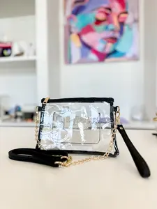 Black Clear Spectator Purse