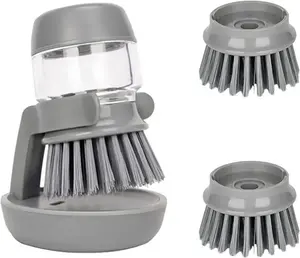 Automatic Liquid Dispensing Pot Brush, 1 Count Dishwashing Brush With Soap Dispenser, Creative Soap Dispensing Brush For Cleaning Pot Pan Sink, Kitchen Cleaning Brush Sponges Comfortable Comfortable