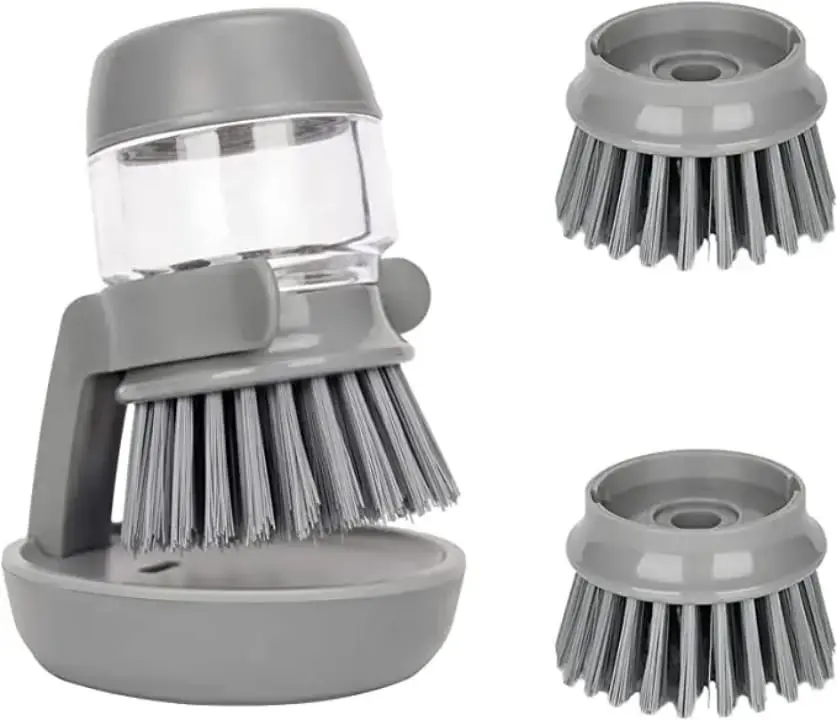 Automatic Liquid Dispensing Pot Brush, 1 Count Dishwashing Brush With Soap Dispenser, Creative Soap Dispensing Brush For Cleaning Pot Pan Sink, Kitchen Cleaning Brush Sponges Comfortable Comfortable