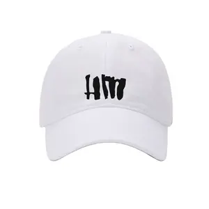 HM Dad Hat - White with Black Logo