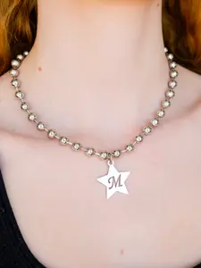 Super Chunky Initial Star Necklace