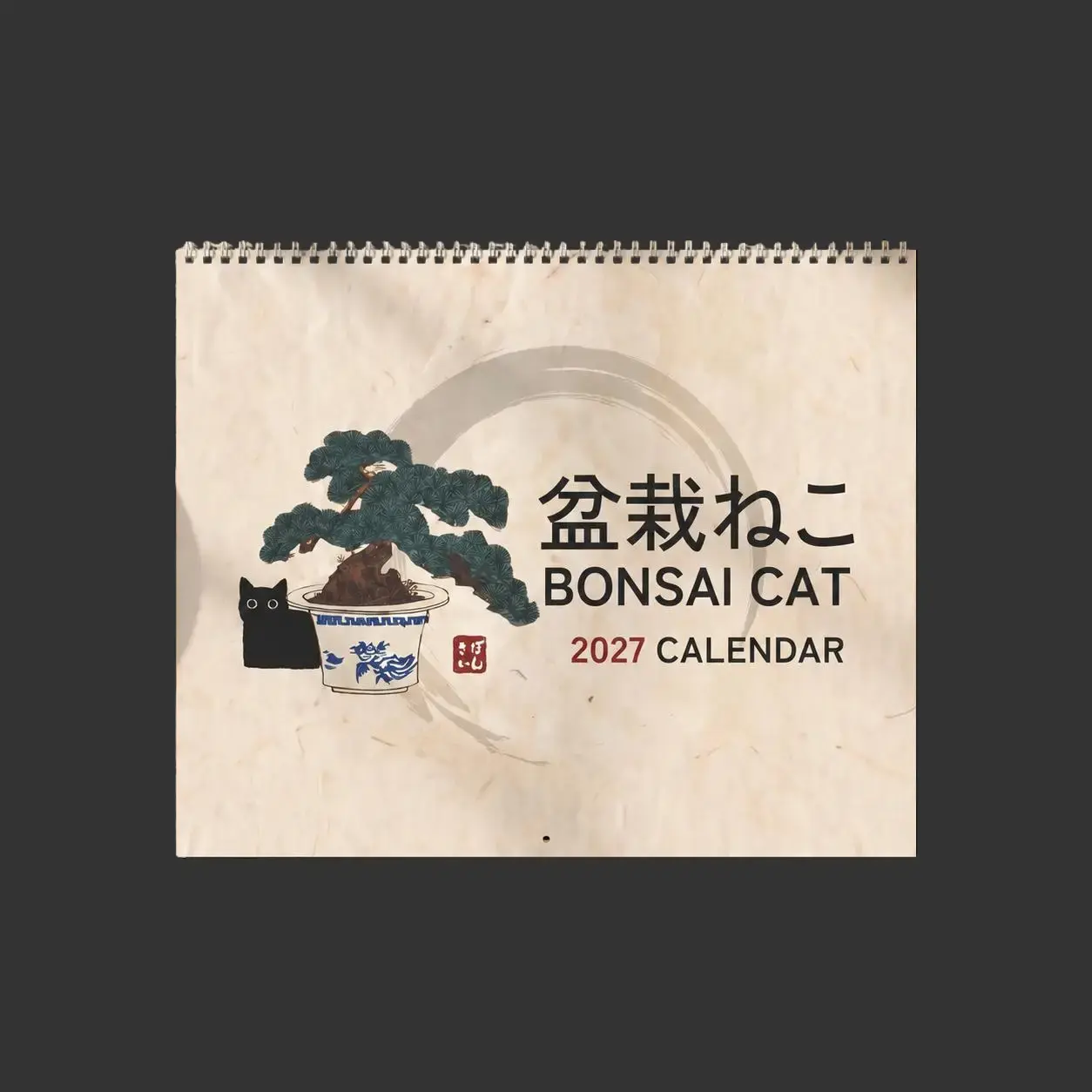 Bonsai 2027 Wall Calendar, Japanese-Inspired Calendar, Room Decor, Novelty Collectible Gift