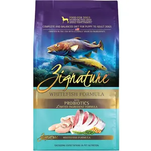 Zignature Whitefish Limited Ingredient Dog Food 25lb | Grain-Free & Rich in Omega-3s