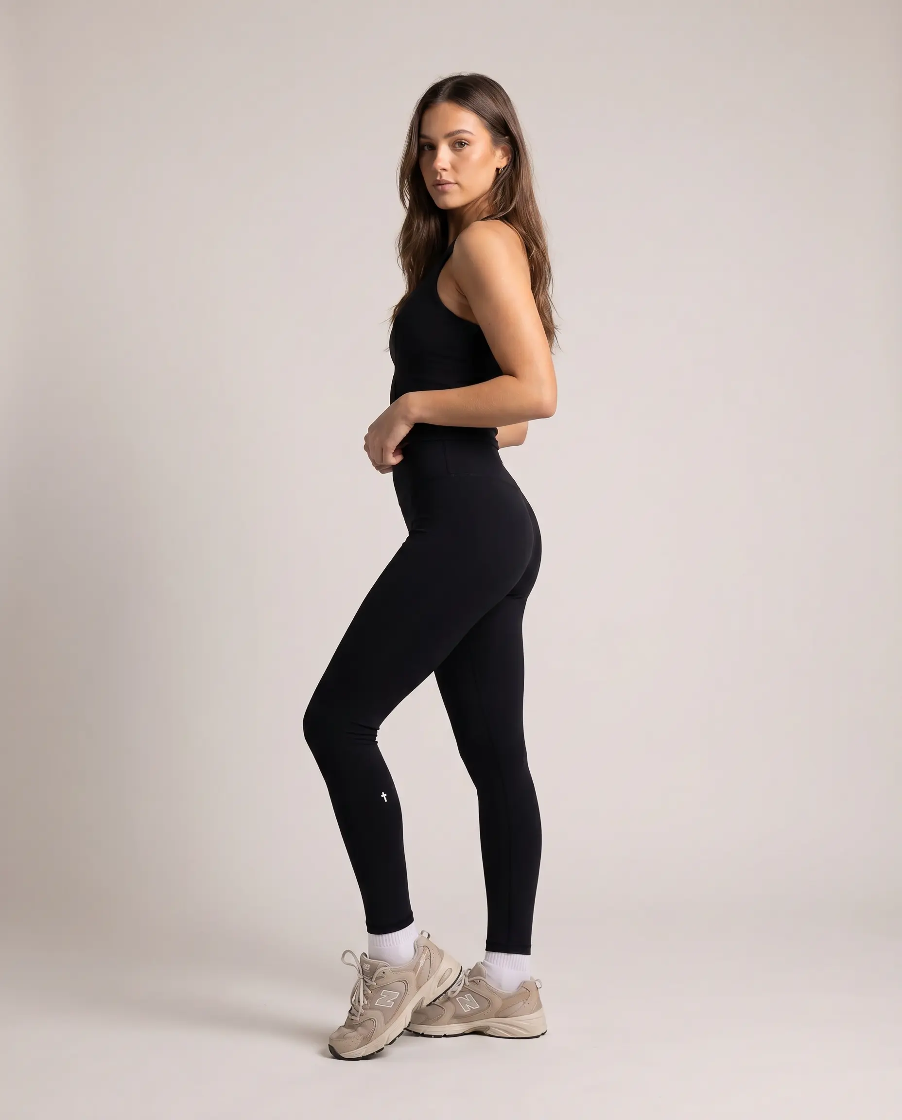 Christian Leggings — I Believe High-Rise Full-Length Black, Faith-Based Activewear