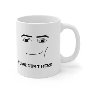 Custom Roblox Man Face Customized Mug 11oz And 15 oz, Double Sided Ceramic Mug, Gamer Roblox Face Mug, Gamer Mug 2024