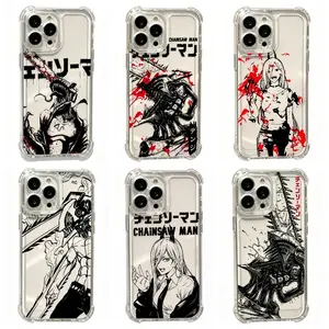 Chainsaw Man Anime Phone Case for iPhone 17 16 15 14 13 12 11 Pro Air Plus ProMax and Samsung A72-A30 anti drop and phone case