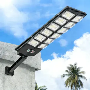 Solar Lights Outdoor Waterproof, Motion Sensor Security Flood Light, Dusk to Dawn Auto On/Off, Ultra Bright 6500K, Remote Control, for Yard Porch Garage