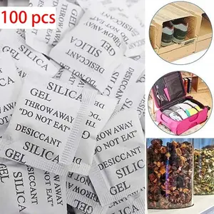 50/100pcs Silicone Drying Agent Packets, Small Size for Industrial Electronics, Clothes, Food Storage, Transparent Silicone Dryer