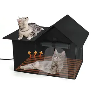 All-Season Heated Cat Shelter - Large, Double-Door