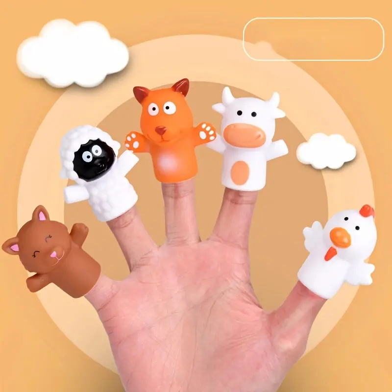 Children's Small Animal Finger Puppets - Easy-to-Use Early Childhood Toy, Promotes Bonding for Parents, Ideal for Animal Play & Interactive Sensory Learning