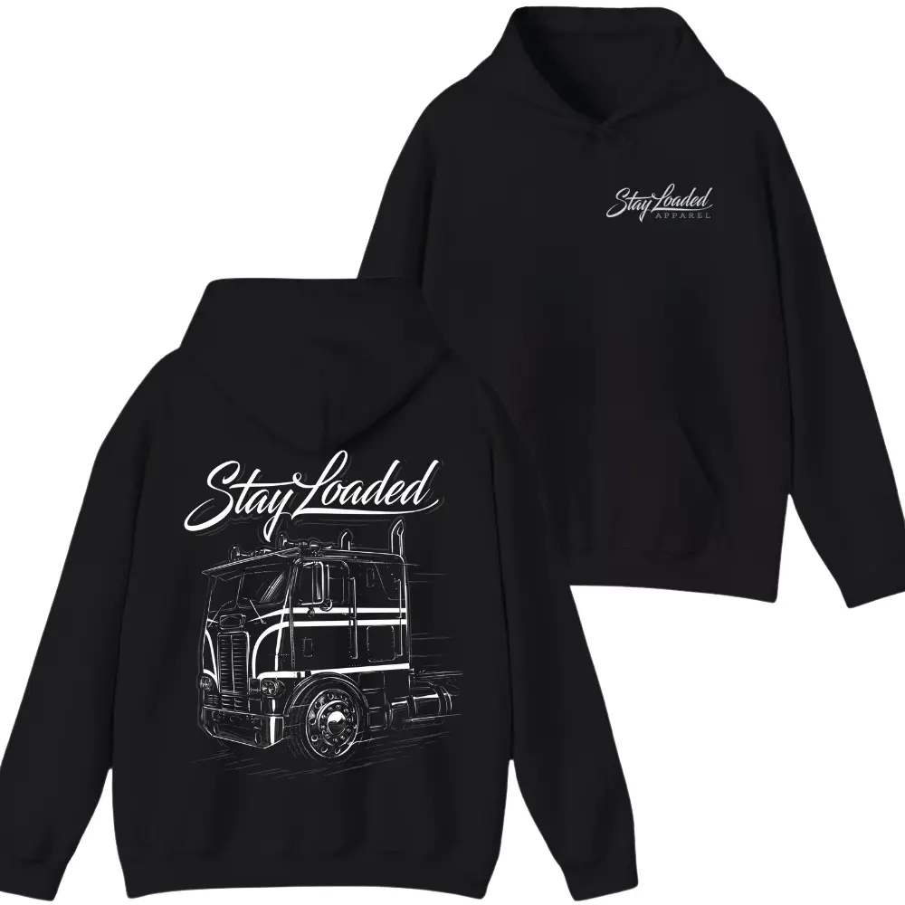 Unisex Soft Longsleeves Classic Semi Truck Graphic Hoodie - Road Warrior Streetwear Pullover, Casual Comfy Fall Outfit, Menswear Fashion Tops | Men's Clothing Sale TikTok Shop Deals