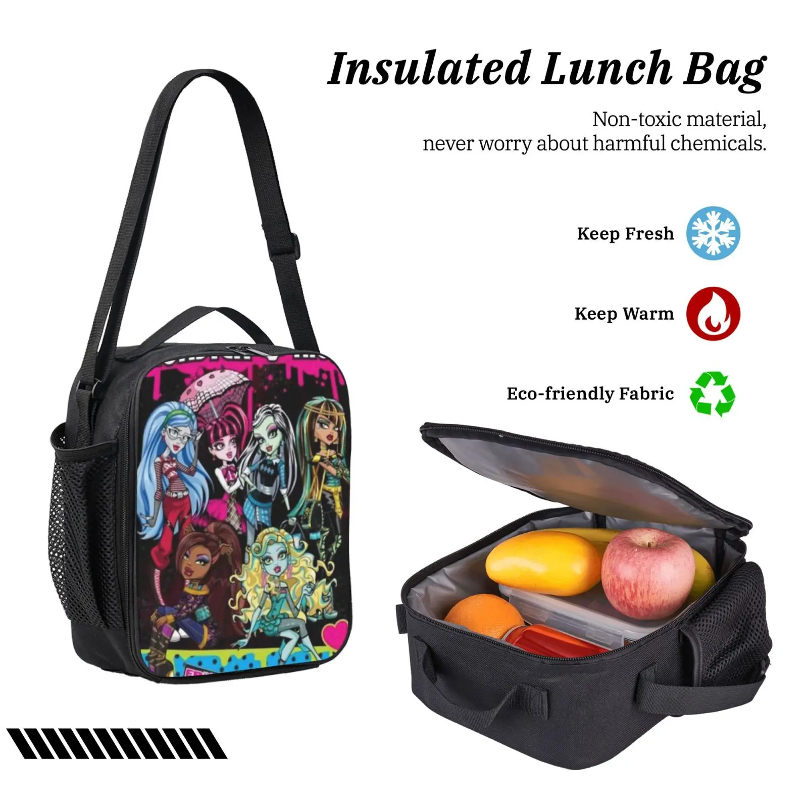 Monster High Lightweight Backpack Set With Lunchbox And Pen Pouch