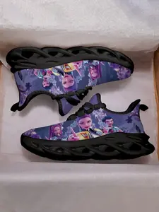 Kids K-Pop Hunter Girl Group Print Shoes, Casual Textile Upper, Thick Sole Comfort, All Seasons, Unisex Sneakers, Thick Soled Eva, Casual Trainers, Trainer Footwear