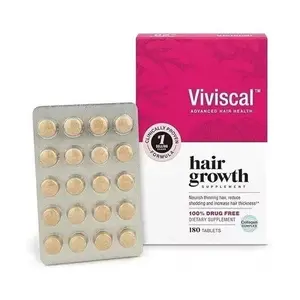 Viviscal Hair Growth Supplements for Women 180 Tablets with Biotin & Collagen for Thicker Fuller Hair 3-Month Supply AminoMar Complex & Collagen