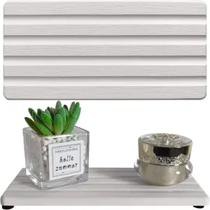 2 count Water Absorbing Stone Trays for Bathroom Sink & Kitchen Counter, -Drying Diatomite Sink ,  Tray, Hand Soap Holder with Anti-Skid  (White, 7.9" x 4"/20 x 10cm)