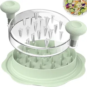 10" Pro Chicken Shredder Tool Twist Large for Kitchen,  -Safe Meat , Visible Chicken Breast Meat Shredder with  Anti-Slip Bottom &  Handle, Green