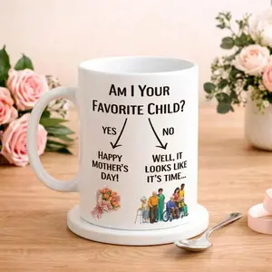 Funny Mother's Day Mug for Mom – Gag Gift Coffee Mug, Humorous Mom Cup, Cute Funny Gift for Mom, Mother's Day Gift Idea Funny Ceramic Coffee Cup, Sarcastic Humor Drinkware