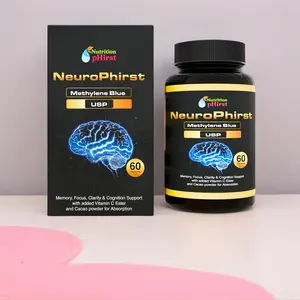 NeuroPhirst Methylene Blue Capsules - Pharmaceutical Grade Brain Support Supplement for Energy, Cognitive Clarity & Focus - 60 Capsules, 1 Month Supply