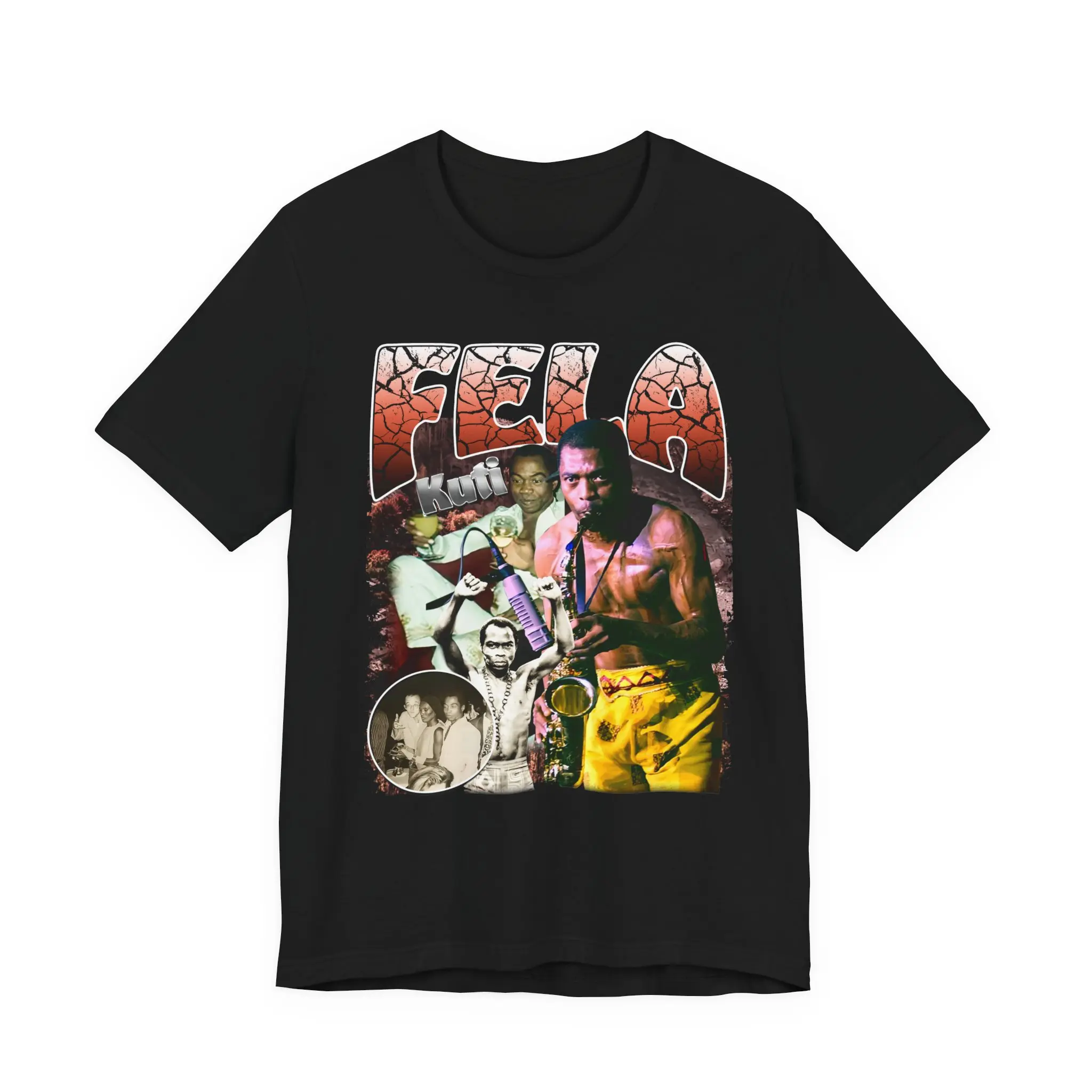 Fela Kuti Afrobeat Collage Tee | Nigerian Music Legend T-shirt